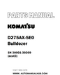 Komatsu D275AX-5E0 Bulldozer Parts Manual SN 30001-30209 (ecot3) - PDF