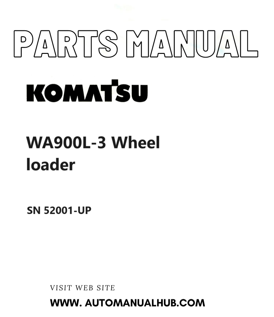 Komatsu WA900L-3 Wheel loader Parts Manual SN 52001-UP PDF