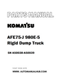 Komatsu AFE75-J 980E-5 Rigid Dump Truck Parts Manual SN A50038-A50039 - PDF