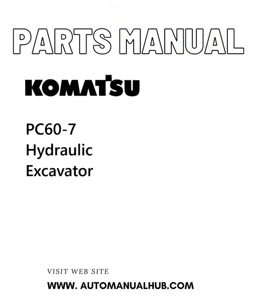 Komatsu PC60-7 Hydraulic Excavator Parts Manual Book China PDF