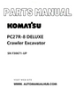 Komatsu PC27R-8 DELUXE Crawler Excavator Parts Manual SN F30671-UP PDF