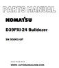 Komatsu D39PXI-24 Bulldozer Parts Manual SN 95001-UP - PDF