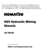 Komatsu H65 Hydraulic Mining Shovels Parts Manual SN 26058 - PDF 