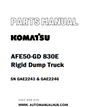 Komatsu AFE50-GD 830E Rigid Dump Truck Parts Manual SN GAE2243 & GAE2246 - PDF 