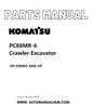 Komatsu PC88MR-6 Crawler Excavator Parts Manual SN F00003 AND UP PDF