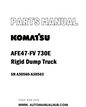 Komatsu AFE47-FV 730E Rigid Dump Truck Parts Manual SN A30560-A30563 - PDF 