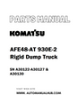 Komatsu AFE48-AT 930E-2 Rigid Dump Truck Parts Manual SN A30122-A30127 & A30130 - PDF 