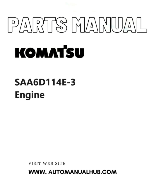Komatsu SAA6D114E-3 Engine Parts Manual PDF