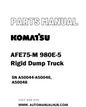 Komatsu AFE75-M 980E-5 Rigid Dump Truck Parts Manual SN A50044-A50046, A50048 - PDF