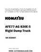 Komatsu AFE77-AG 830E-5 Rigid Dump Truck Parts Manual SN A50087 - PDF