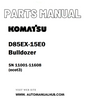 Komatsu D85EX-15E0 Bulldozer Parts Manual SN 11001-11608 (ecot3) - PDF