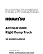 Komatsu AFE50-R 830E Rigid Dump Truck Parts Manual SN A30609-A30610 - PDF