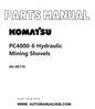Komatsu PC4000-6 Hydraulic Mining Shovels Parts Manual SN 08176 PDF