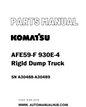 Komatsu AFE59-F 930E-4 Rigid Dump Truck Parts Manual SN A30488-A30489 - PDF 