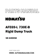 Komatsu AFE69-L 730E-B Rigid Dump Truck Parts Manual SN A40058 - PDF