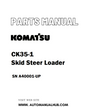Komatsu CK35-1 Skid Steer Loader Parts Manual SN A40001-UP - PDF 