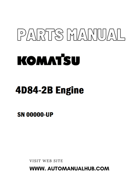 Komatsu 4D84-2B Engine Parts Catalog Manual SN 00000-UP - PDF