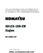 Komatsu 6D125-1DD-EW Engine Parts Manual SN 10001-UP - PDF