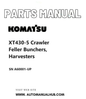Komatsu XT430-5 Crawler Feller Bunchers, Harvesters Parts Manual SN A60001-UP PDF