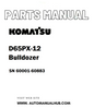 Komatsu D65PX-12 Bulldozer Parts Manual SN 60001-60883 - PDF