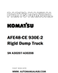 Komatsu AFE48-CE 930E-2 Rigid Dump Truck Parts Manual SN A30C207-A30208 - PDF