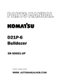 Komatsu D21P-6 Bulldozer Parts Manual SN 60001-UP - PDF 