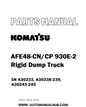 Komatsu AFE48-CN/CP 930E-2 Rigid Dump Truck Parts Manual SN A30233, A30238-239, A30243-245 - PDF