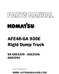 Komatsu AFE48-GA 930E Rigid Dump Truck Parts Manual SN GAE2229 - GAE2236-GAE2241 - PDF 