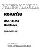 Komatsu D51PXI-24 Bulldozer Parts Manual SN B20001-UP - PDF
