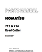 Komatsu 712 & 714 Road Cutter Parts Manual 61880-UP - PDF