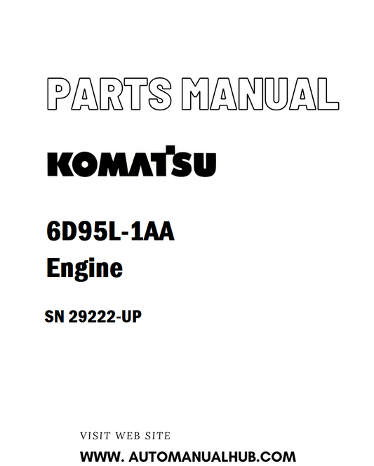 Komatsu 6D95L-1AA Engine Parts Manual SN 29222-UP - PDF