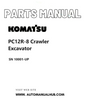 Komatsu PC12R-8 Crawler Excavator Parts Manual SN 10001-UP PDF