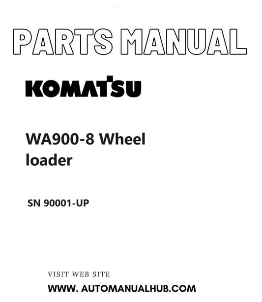 Komatsu WA900-8 Wheel loader Parts Manual SN 90001-UP PDF