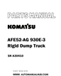 Komatsu AFE52-AG 930E-3 Rigid Dump Truck Parts Manual SN A30410 - PDF