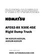 Komatsu AFE62-8X 930E-4SE Rigid Dump Truck Parts Manual SN A32125-A32126, A32128-A32129 - PDF 