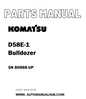 Komatsu D58E-1 Bulldozer Parts Manual SN 80888-UP - PDF