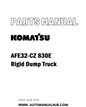 Komatsu AFE32-CZ 830E Rigid Dump Truck Parts Manual - PDF 
