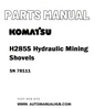 Komatsu H285S Hydraulic Mining Shovels Parts Manual SN 78111 - PDF