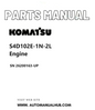 Komatsu S4D102E-1N-2L Engine Parts Manual SN 26200163-UP PDF