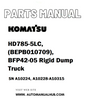Komatsu HD785-5LC, (BEPB010709), BFP42-05 Rigid Dump Truck Parts Manual SN A10224, A10228-A10315 - PDF 
