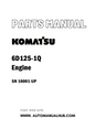 Komatsu 6D125-1Q Engine Parts Manual SN 10001-UP - PDF
