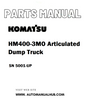Komatsu HM400-3MO Articulated Dump Truck Parts Manual SN 5001-UP - PDF