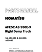 Komatsu AFE52-AS 930E-3 Rigid Dump Truck Parts Manual SN A30436 & A30438-A30440 - PDF 