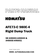 Komatsu AFE73-C 980E-4 Rigid Dump Truck Parts Manual SN A40043-A40044 & A40050-A40051 - PDF