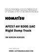Komatsu AFE57-AV 830E-1AC Rigid Dump Truck Parts Manual SN A30194-A30195 - PDF 