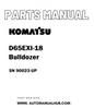 Komatsu D65EXI-18 Bulldozer Parts Manual SN 90023-UP - PDF