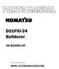 Komatsu D51PXI-24 Bulldozer Parts Manual SN B10001-UP - PDF