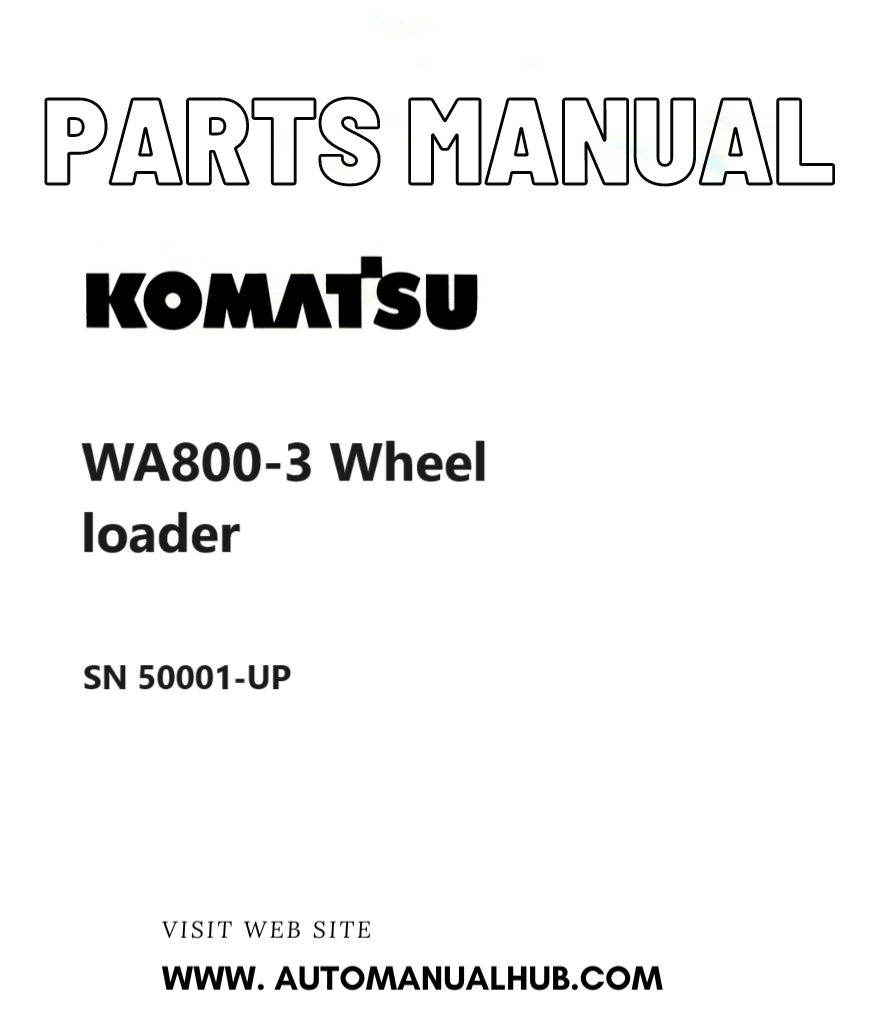 Komatsu WA800-3 Wheel loader Parts Manual SN 50001-UP PDF