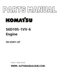 Komatsu S6D105-1VV-6 Engine Parts Manual SN 65001-UP PDF
