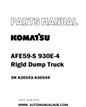 Komatsu AFE59-S 930E-4 Rigid Dump Truck Parts Manual SN A30543-A30544 - PDF